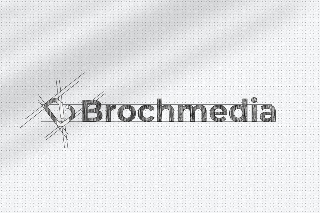 Grafisk design bureau med brochmedia logo